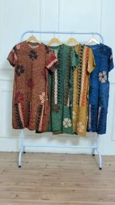 Daster Cap Terbaru Lengan Pendek Ld 115 Busui Rayon Premium Baju Tidur Dress Kekinian