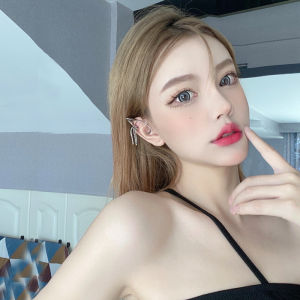 INS Sweet Cool Metal Wind Fairy Ears! Make Your Face Look Smaller Ear Hanging Niche Design Earless Ear Clip Simple Earrings