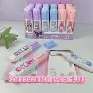 TIPEX CAIR TIP EX PERLENGKAPAN SEKOLAH ANAK & KANTOR ATK KARAKTER LUCU MELODY | KUROMI | CINAMORROL