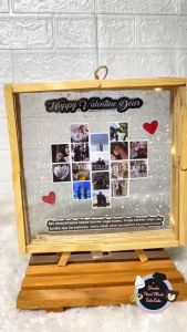 Kado Valentine Hadiah Untuk Pacar Cewek Frame Custom 3D 16 Foto Free Kartu Ucapan Kado Murah Gift Ulang Tahun Anniversary Frame Stik