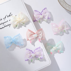 6Pcs/Set 6cm Cute Bows Baby Hairclips Lace Flower Children Girls Hairpins Hairdresses Baby Clip Gifts
