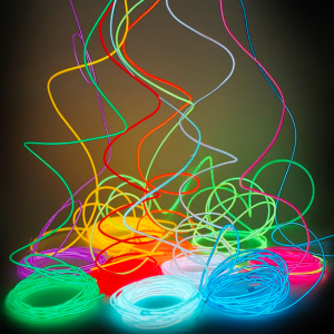 Creative USB Powered Glowing Wire LED Cold Light round Decoration Anywhere Trimmable Model Cold Light Line for Stage Props