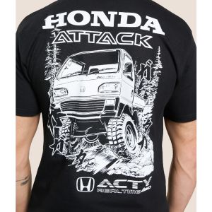 Honda | Honda Mens and Womens T-shirt Summer Personality Tee Honda ACTY Attack Short-sleeved Spring and Autumn Motorcycle Cycling Top