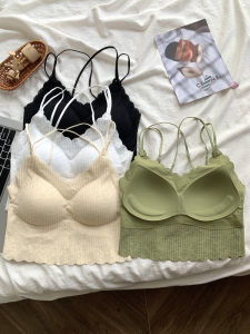 เสื้อชั้นในกีฬาไร้ตะเข็บแบบปรับได้สำหรับผู้หญิง รองรับน้ำหนักเบา ป้องกันการหย่อนคล้อย ดีไซน์หลังสวยงาม เสื้อชั้นในเสริมหน้าอกเล็กสำหรับเต้นรำเผ็ดร้อน