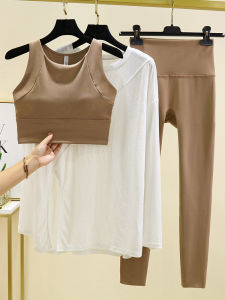 Integrated Yoga Fitness Sports Womens Suit Anti-shock Running High Sensation Spring Summer New Model Long Sleeve Trousers