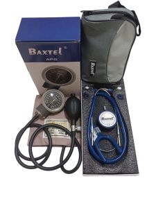 Baxtel APG GRAY Ring Aneroid BP/DARK BLUE DELUXE Stethoscope