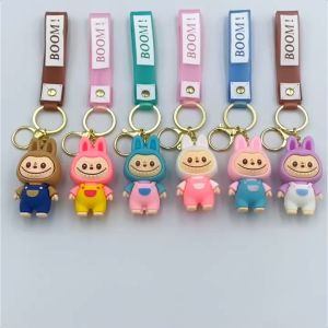 TAIYO Gantungan Kunci Labubu The Monsters Keychain Karakter Kartun 3D Silikon Fashion Aksesoris