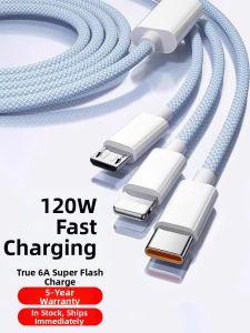 XUEEN | 120W Super Fast Charging 3-in-1 Data Cable