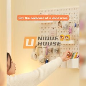 Pegboard Perforated Wall Storage Organizer Wall Display Rack Phone Holder & Shelf Accessories Wall Mounted Hole Board Storage Organizer