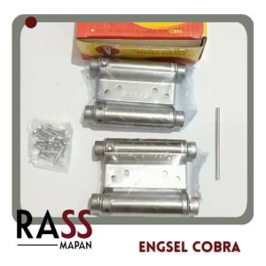 1 PASANG Engsel Pintu Per Koboi Kobra 3\" 4\" merk Cobra SS