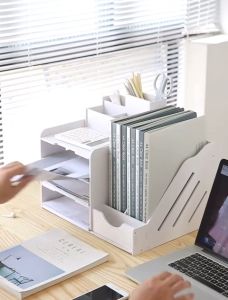 Giá đựng tài liệu a3 a4 màu trắng chất liệu gỗ nhựa chống mốc chống nước tuyệt đối 100%