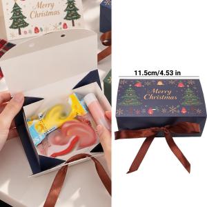 3/12Pcs Món Quà Giáng Sinh Bộ hộp Với Ribbon Phổ Sang Trọng Kẹo Sô Cô La Hộp bao bì Cho cửa hàng bán lẻ Kỳ Nghỉ Quà Tặng Bao Bì Sử Dụng