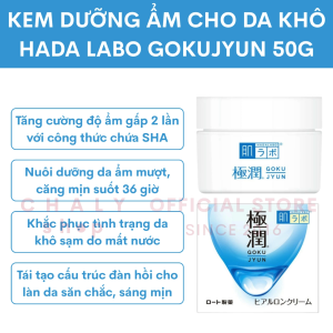 Kem dưỡng ẩm Hada Labo Gokujyun Super Hyaluronic cho da khô có nếp nhăn 50g Nhật