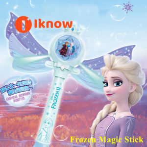 I know Bubble magic wand vibrato net red Frozen electric sound and light music automatically out of bubble toys