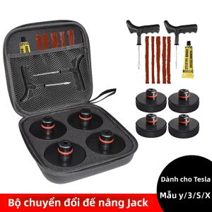 Miếng Đệm Nâng Bằng Cao Su Cho Tesla Model 3/Y/S/X 2017-2024 Dụng Cụ Sửa Chữa Lốp Xe Bằng Cao Su Thật Phụ Kiện Ô Tô 7.6x5x2.2cm