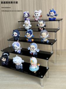 โมเดิร์น Minimalist อะคริลิคกล่องตาบอดขาตั้ง Office Figurine Storage Desk Organizer Bubble Gum สไตล์ Shelving