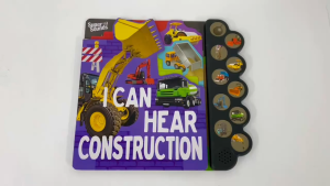 I Can Hear Construction Sound Board Book With 10 Buttons To Learn All About Trucks for Kids