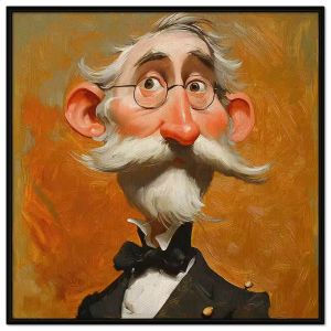 Tranh biếm họa chân dung chất liệu sơn dầu.Tranh treo tườngdán tường trang trí nội thất.CGI-1289