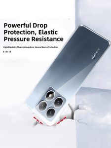 Ultra-Thin Transparent Silicone Case for Xiaomi 14T pro Full Coverage Anti-Fall Heat Dissipation Men Women High-End Soft Shell