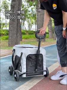 "Local Stock" Dog Stroller 2 in 1 Foldable Pet Carrier Bag 4 Wheels Folding Dog Cart Pet Stroller for Travelling Shopping Walking Playing for Small Dogs Cats