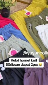 Celana Wanita Kulot Kancang & Knit Hornet Pants