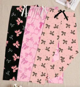 3pcs RIBBON PAJAMA for WOMEN BIGSIZE SLEEPWEAR PAMBAHAY PANTS ASSORTED PER PACK