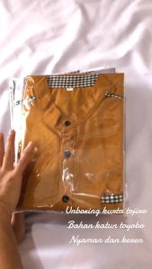 Baju Koko Pria Lengan Pendek El Rumi Motif Kobota Muslim Dewasa Katun Panjang Toyobo