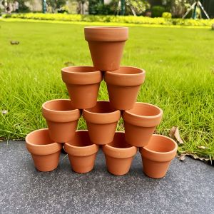 10 Pcs 2.2 Terra Cotta Pots Pottery Planter Cactus Flower Pot Succulent Pot with Drainage Hole- Great for PlantsCrafts