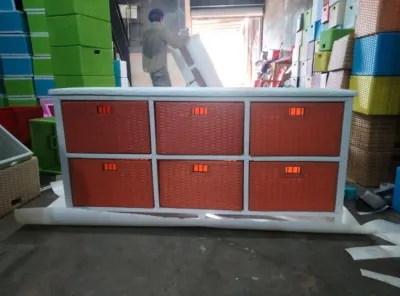 lemari rotan sintetis laci 6 datar