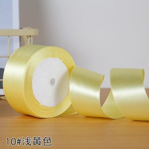 25yards/roll 40mm white brown Silk Satin Ribbons Christmas Wedding Birthday Party Decoration Halloween Gift Wrapping Ribbons 4cm