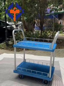 Heavy Duty Trolley Wagon Trolley  Foldable Truck Loading Trolley  Heavy Duty Hand Industrial Trolley Mute Double-Layer Trolley Multi-Function Cart Tool