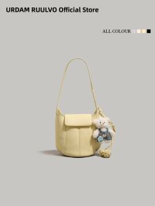 URCDN RDALVO | Unique Soft Leather Bucket Bag Summer New Style Handheld Shoulder Commuter
