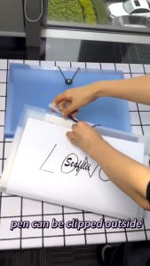 Long Expanding File Folder 13Pockets Document Organizer File Folder Paper Organizer with Button 38x26cm (2Pcs/Set)