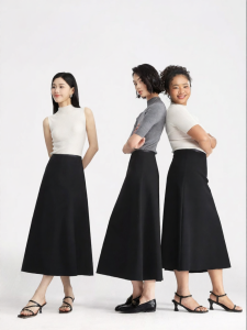 HIPPIE MISS | Pear-Shaped Fit A-Line Mid-Length Skirt for Women