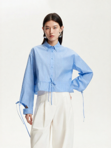 Vero Moda | Áo Sơ Mi Nữ Cổ Ngắn Kiểu Cuffs Đánh Dấu