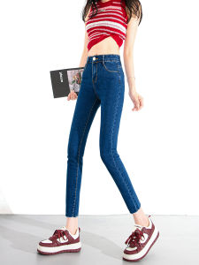 150cm High Waist Slim Fit Denim Capri Pants Womens Spring Autumn Bottoming Retro Pencil Jeans Short Leggings