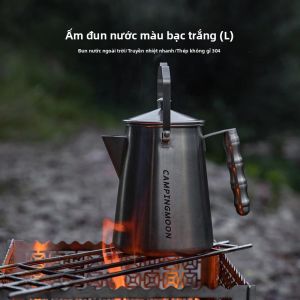 Campingmoon BKSW-6 Ấm Đun Nước Ngoài Trời Bằng Thép Không Gỉ 1.5L Công Suất Lớn Di Động Bền Bỉ Ấm Đun Nước BBQ Cho Cắm Trại