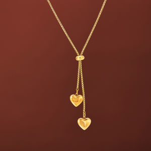 Yukis Stainless Steel Adjustable Heart Love Pendant Necklace For Women New Fashion Gold Color Neck Chain Jewelry Gifts
