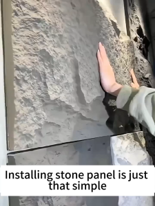 Polyurethane Imitation Stone Wall Boards Realistic Stone Skin for Interior and Exterior Wall Decor