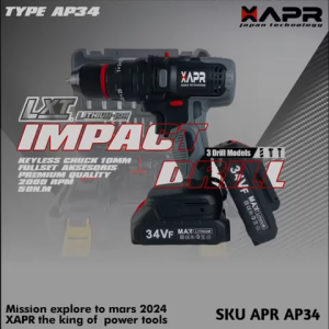 Bor cordless APR JAPAN type AP34+ GARANSI RESMI keyless auto lock impact drill 3mode Bor paling mewah dengan harga termurah.