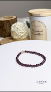 LumiGem Garnet & Strawberry Quartz Crystal Bracelet – for Passion Strength & Feminine Radiance