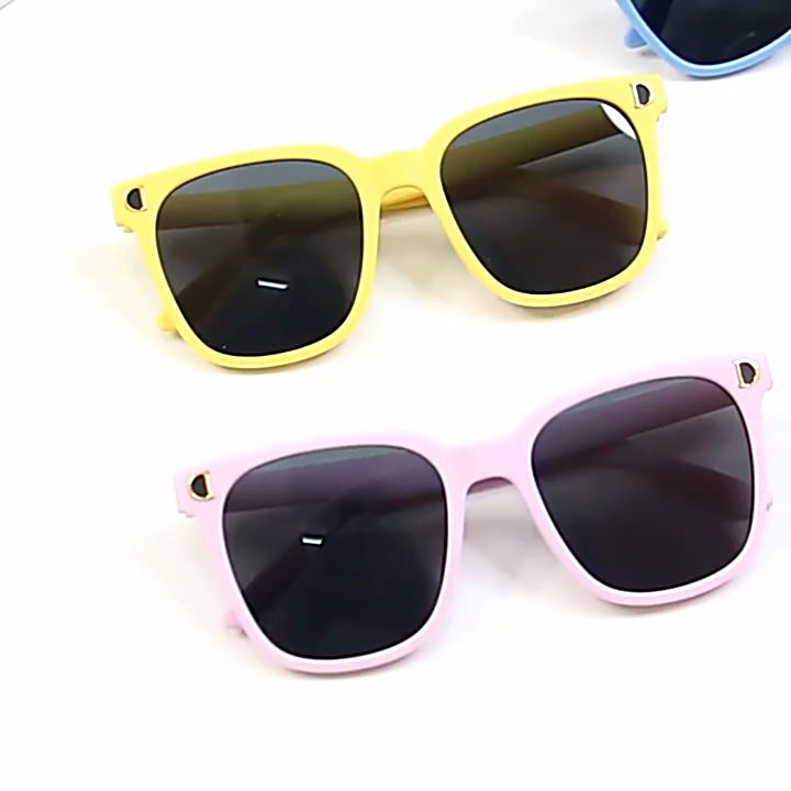Sweetybayibayi Childrens Korea Fashion Glasses Fashion Candy Color Cute Edition Square Kids Sunglasses For Boy Girl