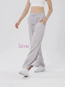 Quần thể thao dài lưng cao ống suông rộng cho nữ tập gymyogachạy bộ đạp xe XGYM có big size X9056