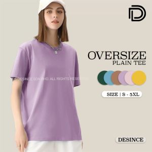 🇲🇾 DESINCE Women Short Sleeve Tshirt Oversize Plain Tee Tshirt Lengan Pendek MT 041