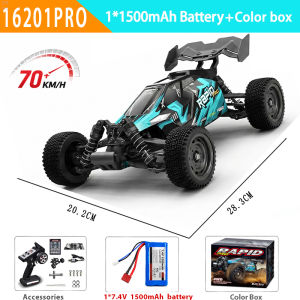 New 16201PRO 1:16 80KM/H 4WD RC Off-Road Car Christmas Present 120M Control 1500mAh 2.4G High Speed Hobby Remote Control Buggy