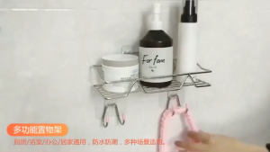 ชั้นวางที่พักในครัว ถุง 100/150 หน้าเบา ทำจากสแตนเลส แบบไม่ต้องเจาะผนัง ความนาน 20 ครั้ง พร้อมช่วงระหว่าง 1-3 ชั้น สำหรับห้องน้ำ แบบติดผนัง