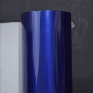 ROLL 50Cm Sticker FANCHI ID-8418 (Y) Liquid Metal Blue Berry  PET / ROLL