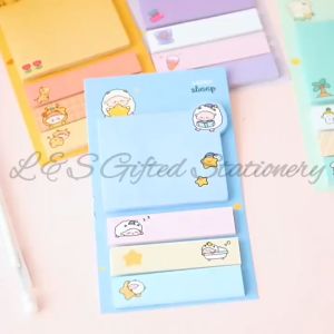 L&S Gifted Stationery 80 Sheets 4 Cute Design Sticky Notes Planner Paper Door Gift Kids Stationery Office School Pelajar Nota Pelekat 可爱学生卡通动物便利贴