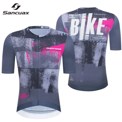 Áo Đi Xe Đạp Mùa Hè Dành Cho Nam Sancuax Thoáng Khí Nhanh Khô Xe Đạp Đường Trường Đua Xe Hàng Đầu Tay Ngắn Có Khóa Kéo Đóng Cửa Áo Sơ Mi Đi Xe Đạp