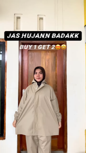 [Paket Hemat] Jas Hujan Badak Setelan Pria Wanita Dewasa Anti Air Ringan Bahan Pvc Premium Bayar 1 Dapat 2